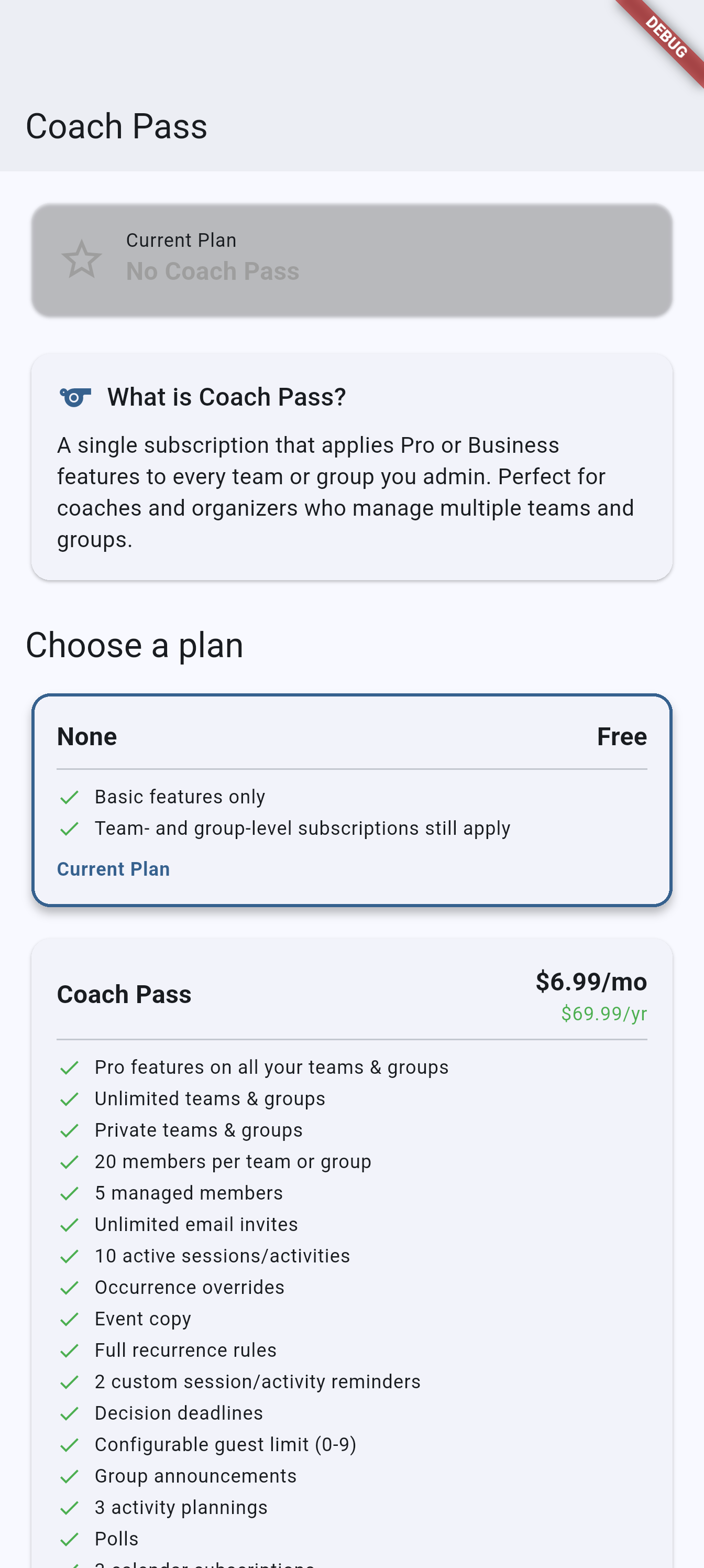 Coach Pass on Android