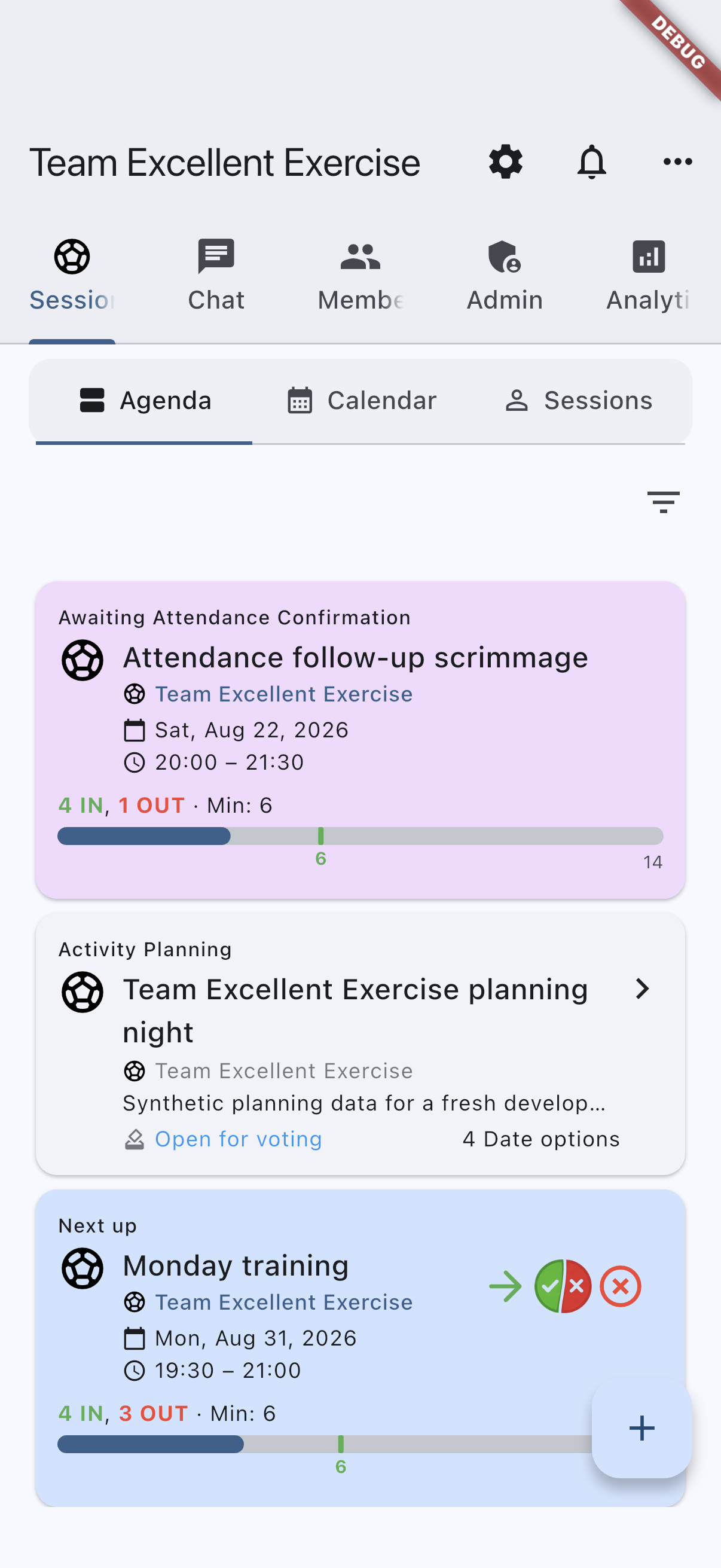 Group detail on iOS