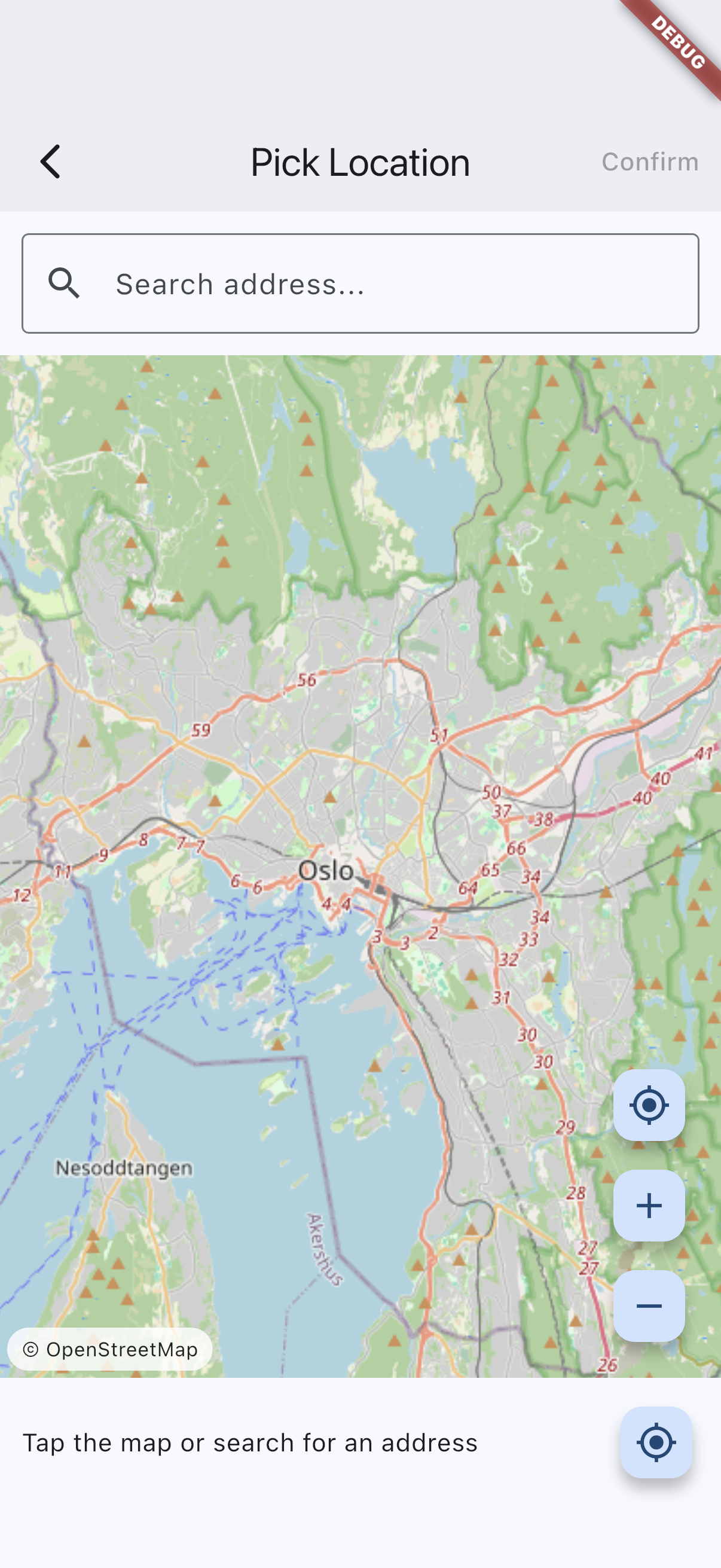 Location picker on iOS